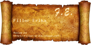 Filler Erika névjegykártya