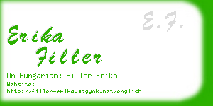 erika filler business card